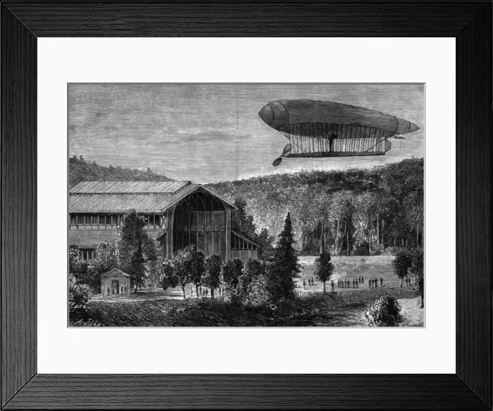 Framed Print : AIRSHIP: LA FRANCE / 1884 Framed Print : AIRSHIP: LA FRANCE / 1884