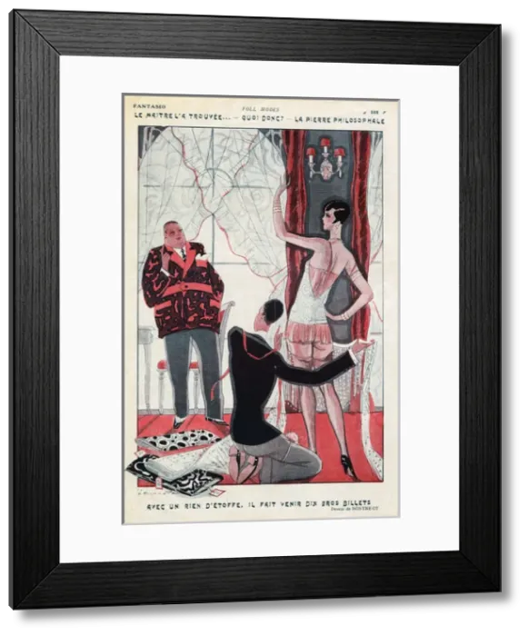 Framed Print : Couturier at Work 1927 Framed Print : Couturier at Work 1927