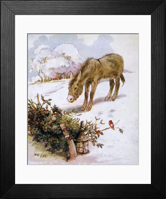 Framed Print : Donkey in Snow 1927 Framed Print : Donkey in Snow 1927