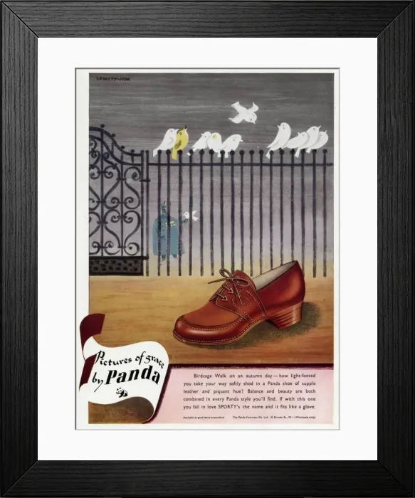 Framed Print : Advert for Panda shoes 1948 Framed Print : Advert for Panda shoes 1948
