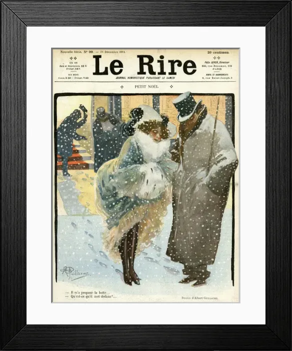 Framed Print : Social / Girl in Snow 1904 Framed Print : Social / Girl in Snow 1904