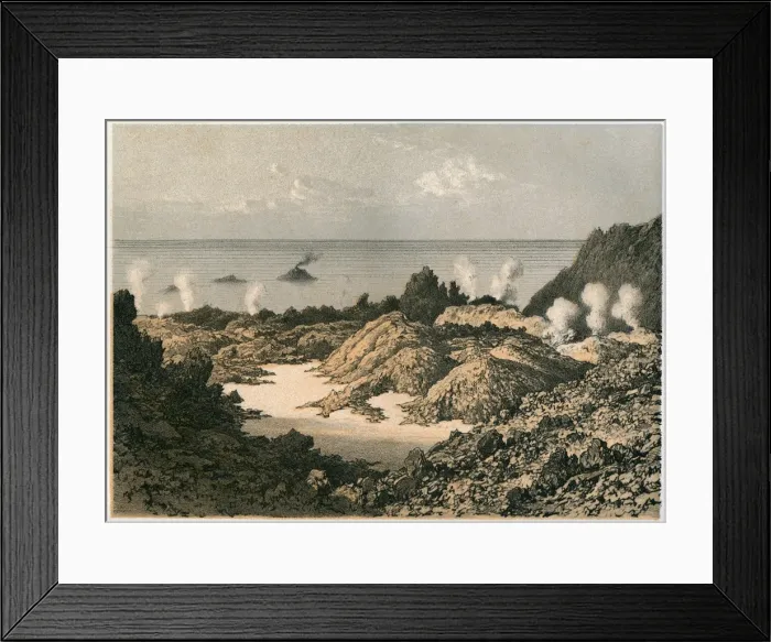 Framed Print : Etna Crater in 1834 Framed Print : Etna Crater in 1834