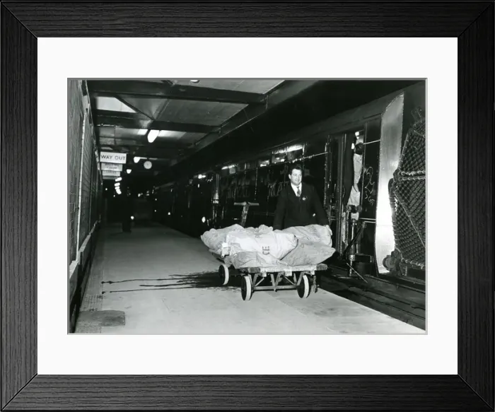Framed Print : Loading the Mail Train Framed Print : Loading the Mail Train