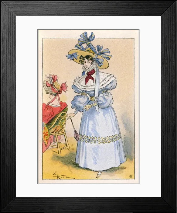 Framed Print : Gown of Late 1820S Framed Print : Gown of Late 1820S