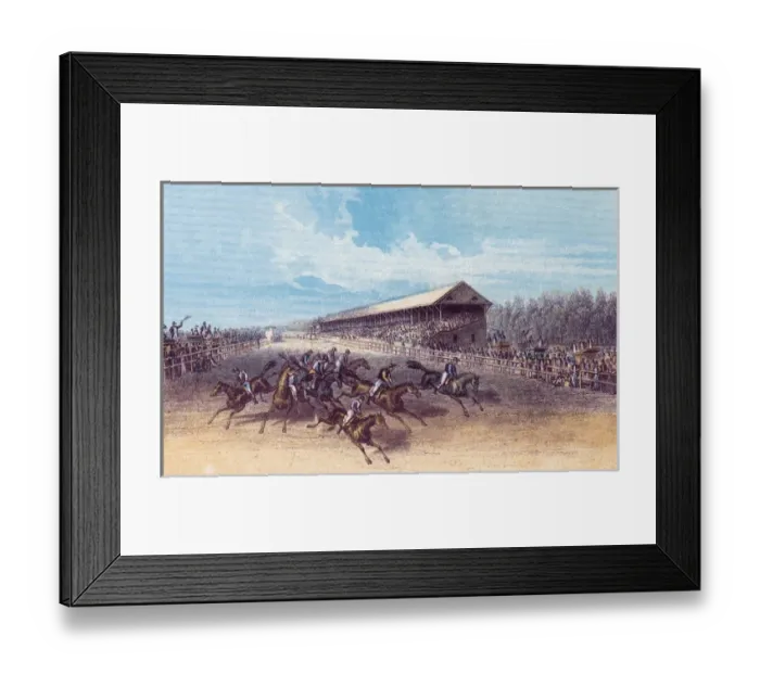 Framed Print : Saratoga Horse Race Framed Print : Saratoga Horse Race
