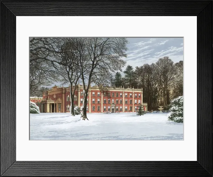 Framed Print : Stately home in Snow 3 Framed Print : Stately home in Snow 3