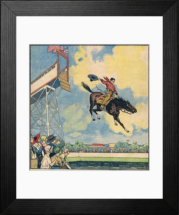 Framed Print : Rodeo Riders Leap Framed Print : Rodeo Riders Leap