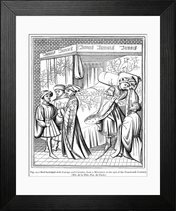 Framed Print : NOBLEMANs BED, C14 Framed Print : NOBLEMANs BED, C14