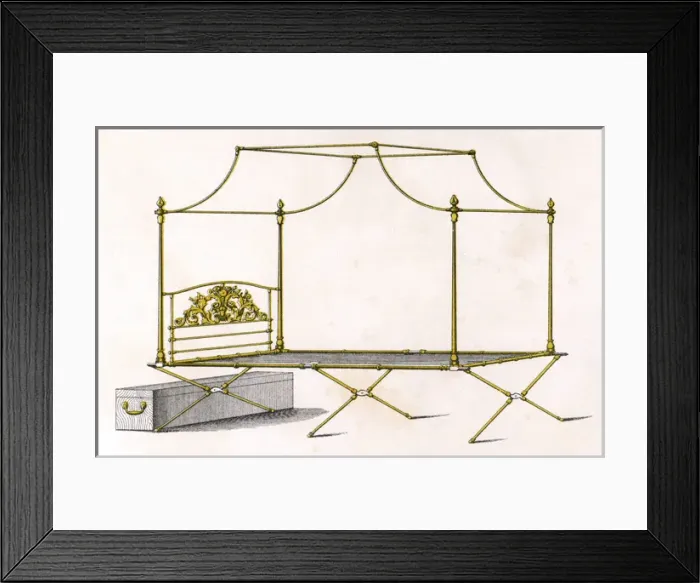 Framed Print : Folding Bed 1851 Framed Print : Folding Bed 1851