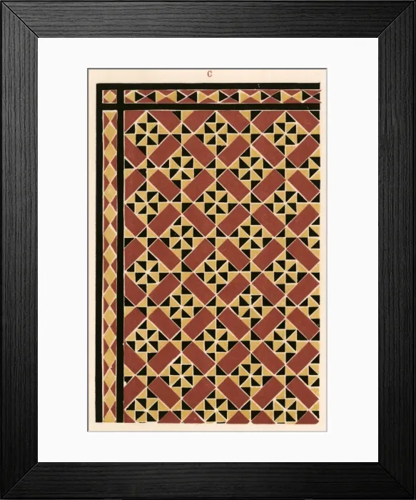 Framed Print : Minton Tiles - 1 Framed Print : Minton Tiles - 1