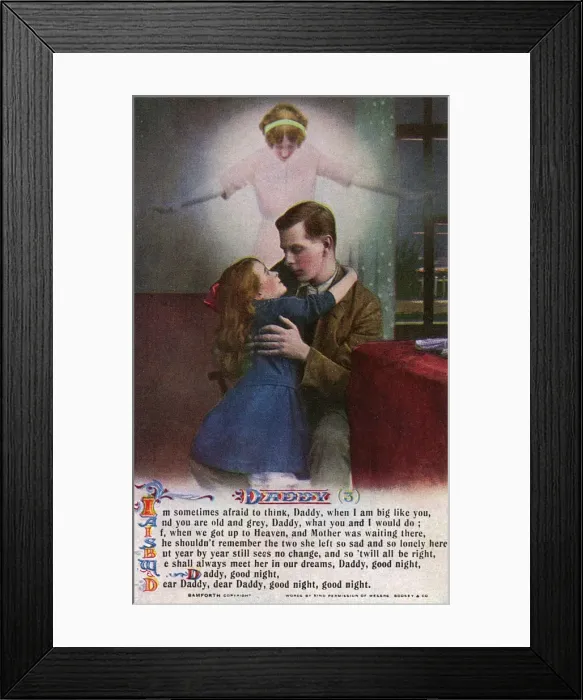 Framed Print : Father / Daughter C1910 Framed Print : Father / Daughter C1910