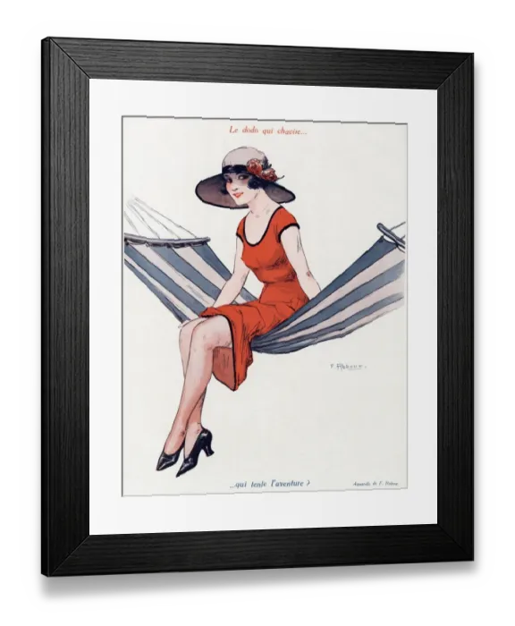 Framed Print : Woman in a wide-brimmed hat Framed Print : Woman in a wide-brimmed hat