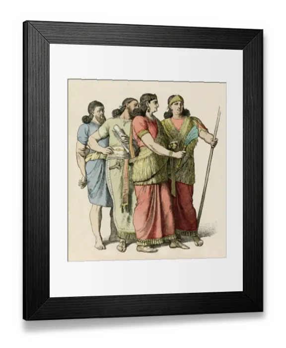 Framed Print : Ancient Assyrian Costume Framed Print : Ancient Assyrian Costume