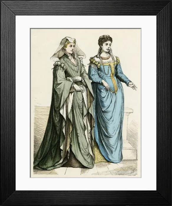 Framed Print : Italian Ladies C. 1560 Framed Print : Italian Ladies C. 1560