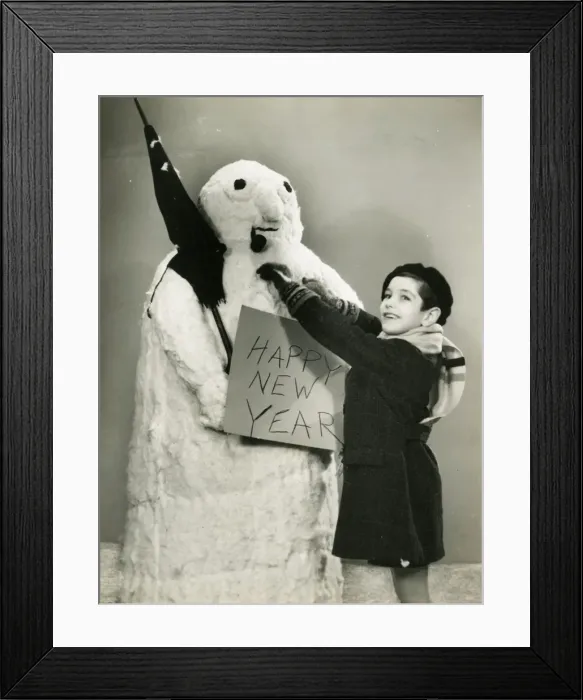 Framed Print : New Year Snowman Framed Print : New Year Snowman