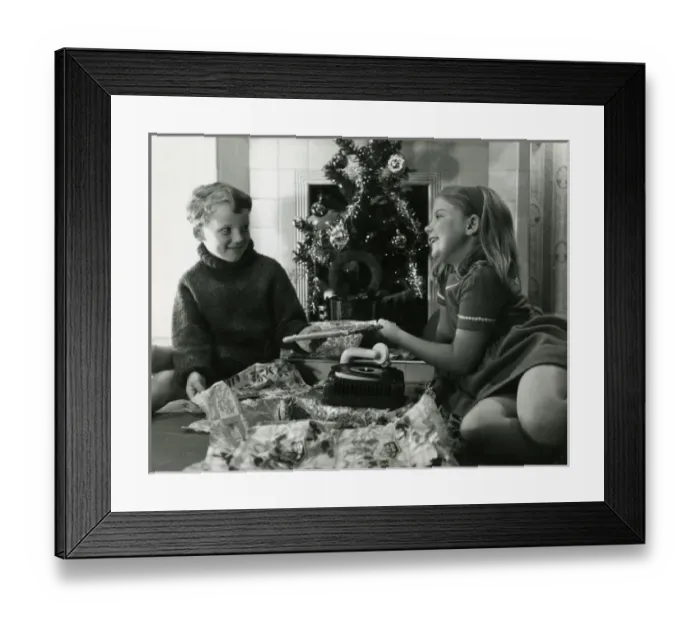 Framed Print : Xmas Siblings Framed Print : Xmas Siblings