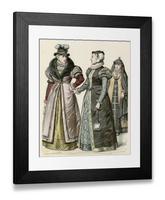 Framed Print : London Ladies of C. 1560 Framed Print : London Ladies of C. 1560