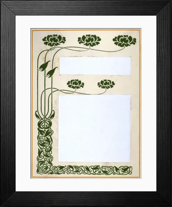 Framed Print : Art Nouveau Plants Framed Print : Art Nouveau Plants