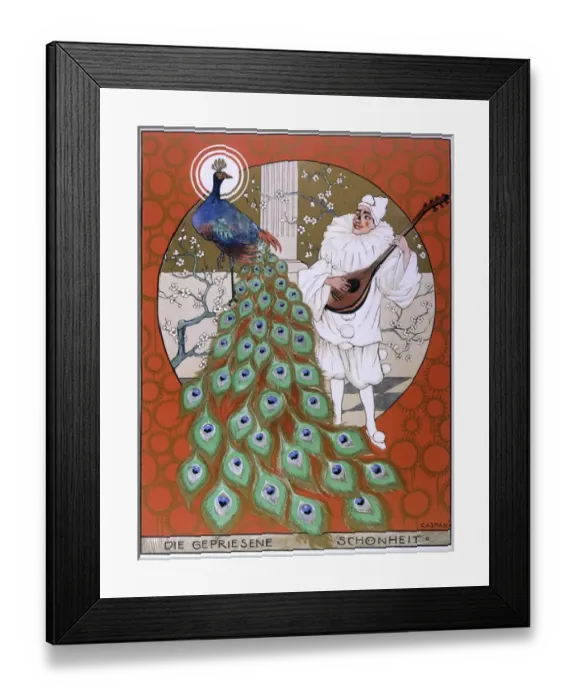 Framed Print : Peacock and Pierrot Framed Print : Peacock and Pierrot