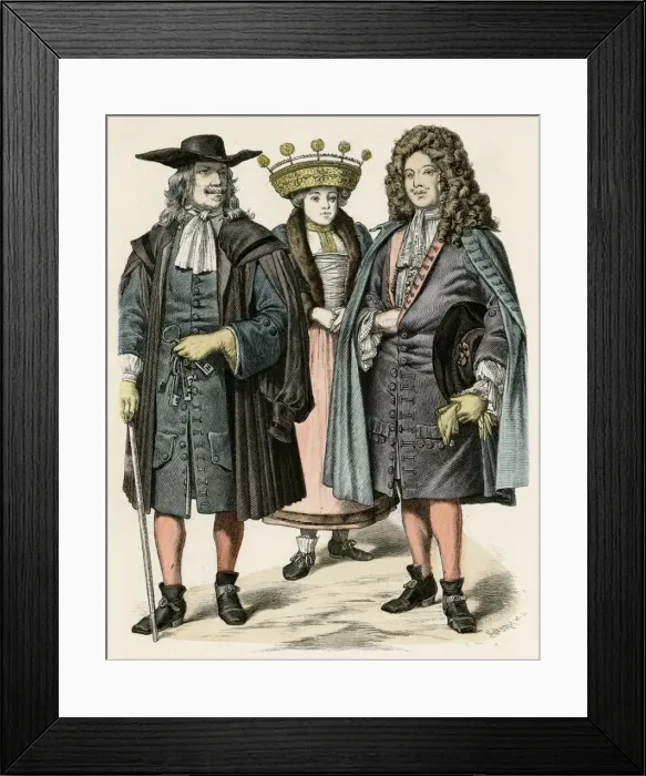 Framed Print : Men / Strasbourg Costume Framed Print : Men / Strasbourg Costume