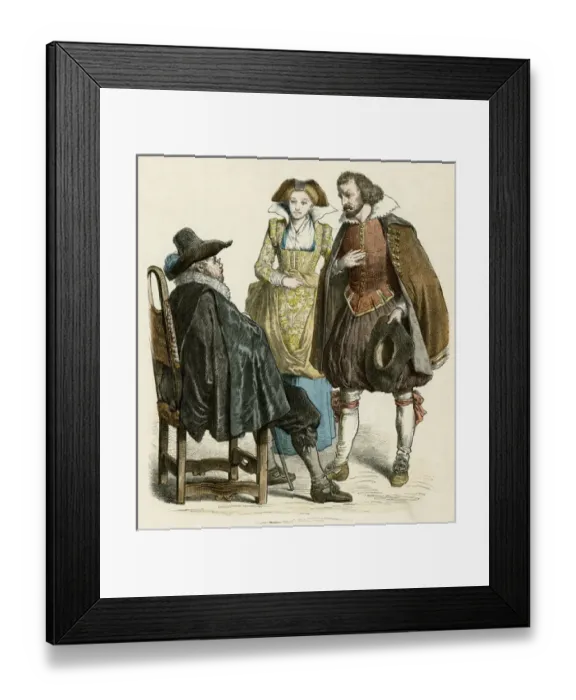 Framed Print : German Costume C. 1615 Framed Print : German Costume C. 1615