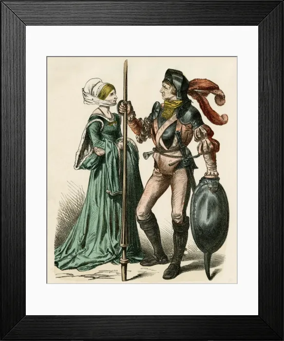 Framed Print : German Costume C. 1515 Framed Print : German Costume C. 1515