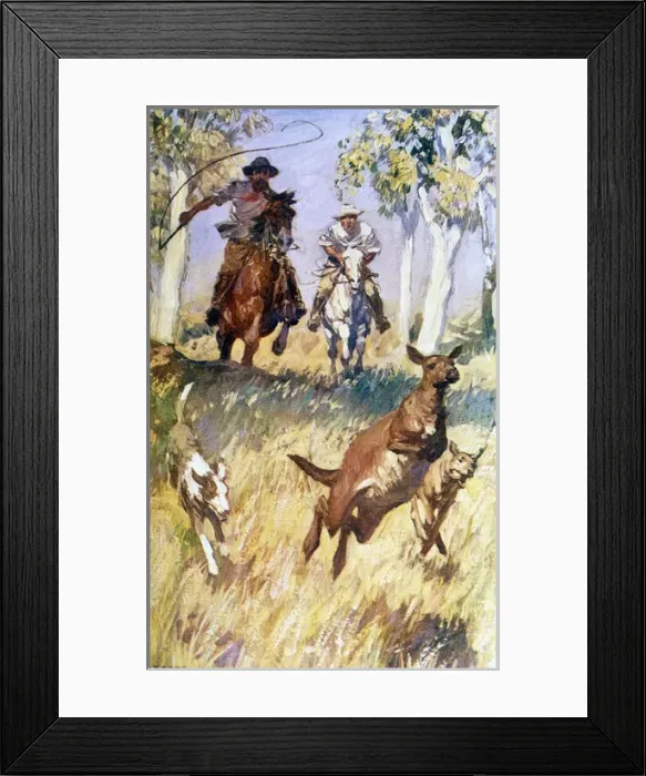 Framed Print : Kangaroo Hunt Framed Print : Kangaroo Hunt