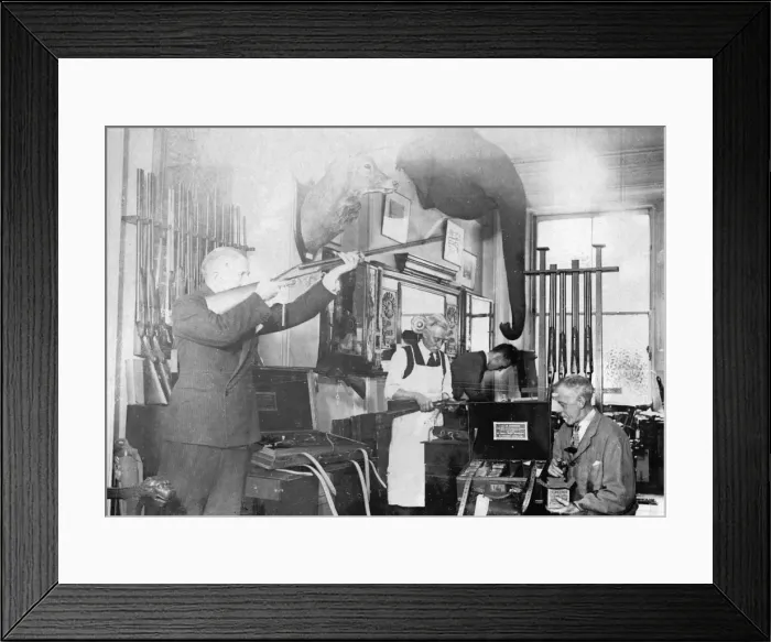 Framed Print : Testing Guns 1930S Framed Print : Testing Guns 1930S