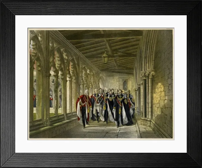Framed Print : Knights of Garter Gather Framed Print : Knights of Garter Gather