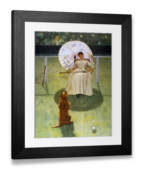 Framed Print : Lady and Begging Dog Framed Print : Lady and Begging Dog