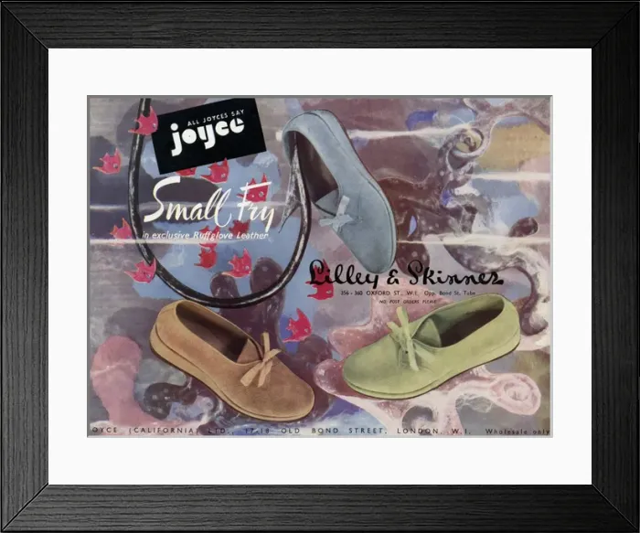 Framed Print : Advert for Small Fry by Joyce footwear 1948 Framed Print : Advert for Small Fry by Joyce footwear 1948