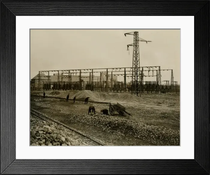 Framed Print : Laying Railway Track 30S Framed Print : Laying Railway Track 30S