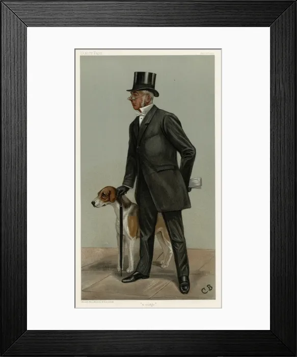 Framed Print : Cecil Legard and Dog Framed Print : Cecil Legard and Dog