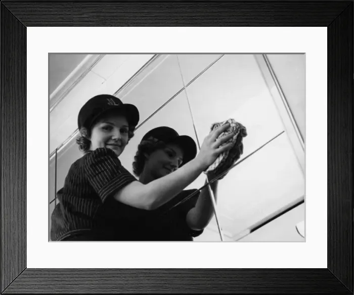 Framed Print : Window Cleaning Girl Framed Print : Window Cleaning Girl