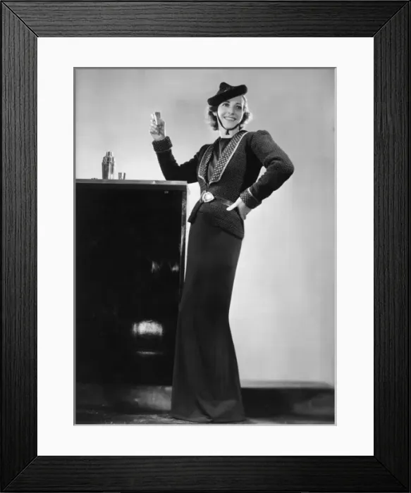 Framed Print : Cocktail Gown 1930S Framed Print : Cocktail Gown 1930S