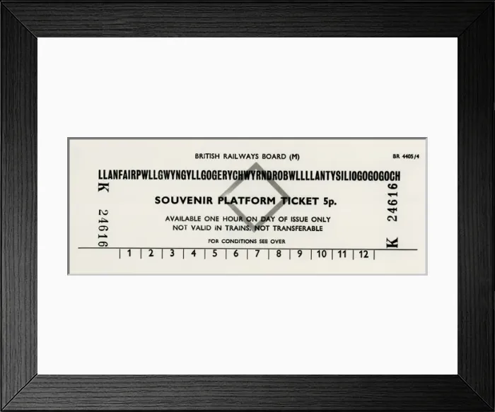 Framed Print : Welsh Rail Ticket Framed Print : Welsh Rail Ticket