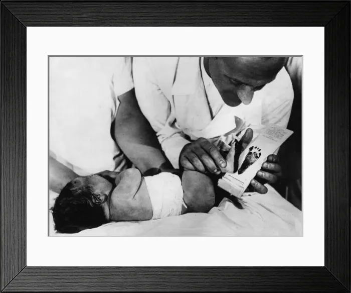 Framed Print : BABYs FOOTPRINT 1921 Framed Print : BABYs FOOTPRINT 1921