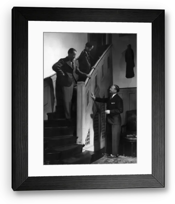 Framed Print : Oak Panelled Staircase Framed Print : Oak Panelled Staircase