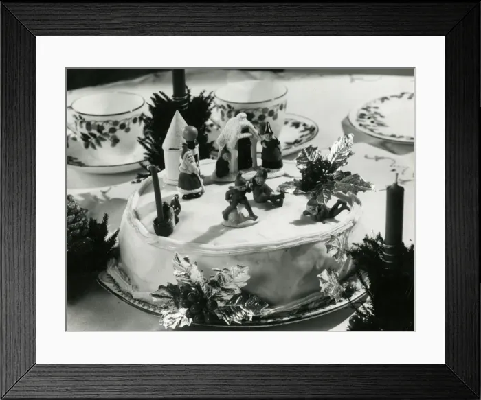Framed Print : Christmas Cake  /  1930S