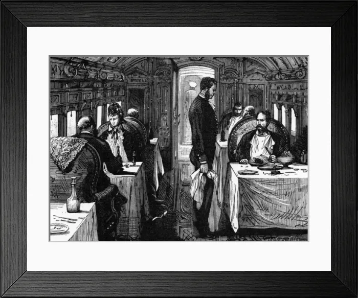 Framed Print : French Dining Car - 2 Framed Print : French Dining Car - 2