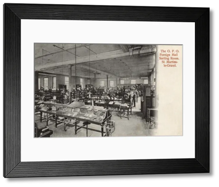 Framed Print : Post Office Sorting 1904 Framed Print : Post Office Sorting 1904
