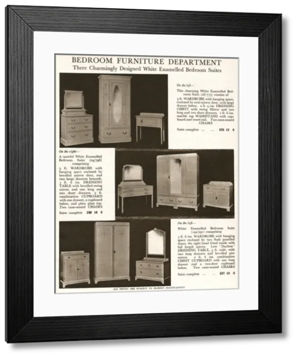 Framed Print : White bedroom suites 1929 Framed Print : White bedroom suites 1929