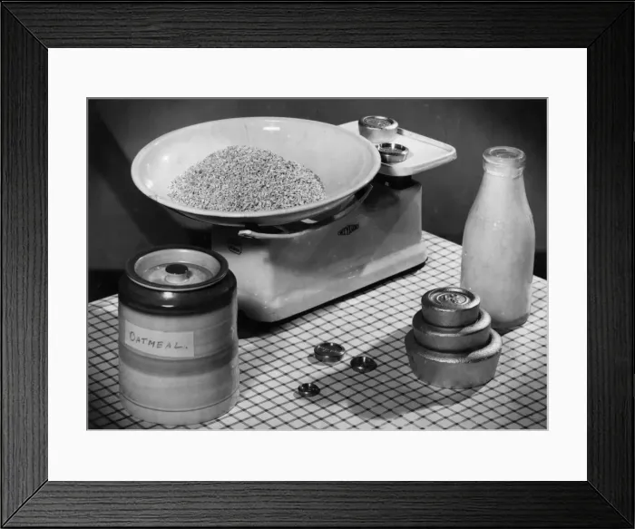 Framed Print : Oatmeal on Scales Framed Print : Oatmeal on Scales
