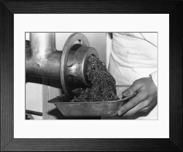 Framed Print : Mincing Beef Framed Print : Mincing Beef