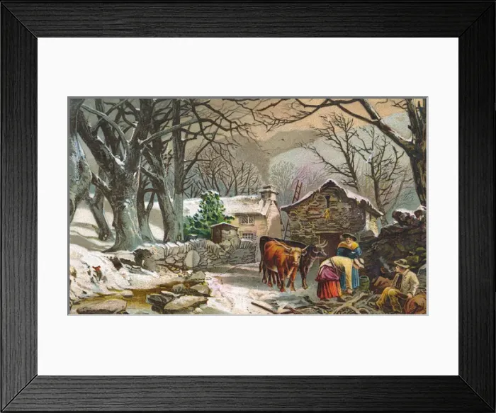 Framed Print : Winter Rural Scene Framed Print : Winter Rural Scene