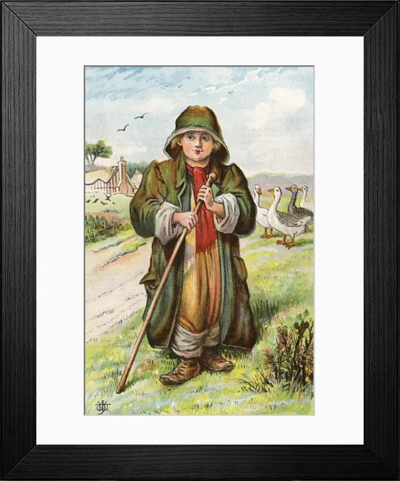 Framed Print : Boy in Hand-Me-Downs Framed Print : Boy in Hand-Me-Downs