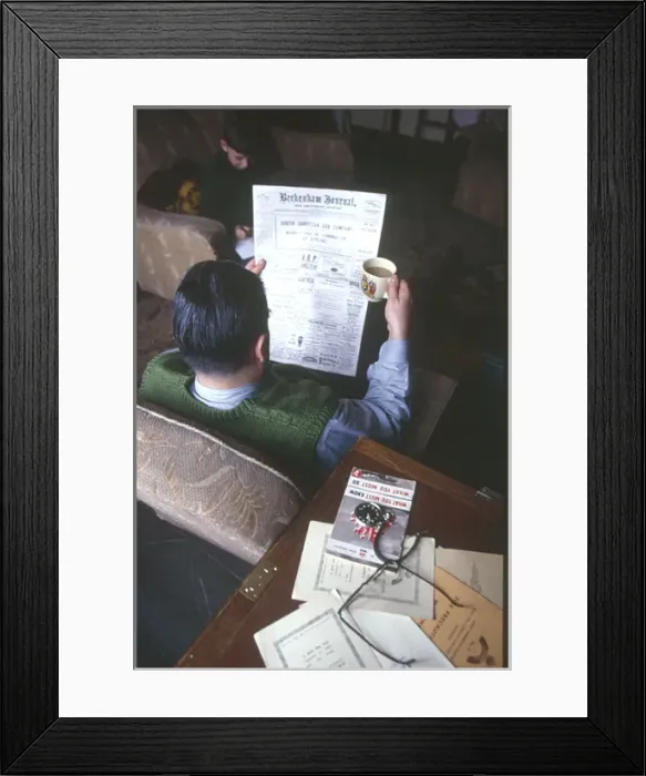 Framed Print : Man Reading 1940S Framed Print : Man Reading 1940S