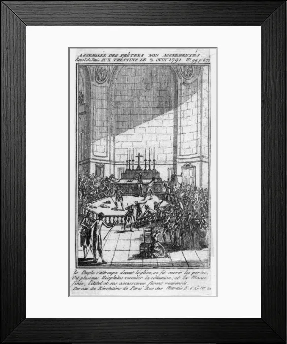Framed Print : Clergy Attacked by Mob Framed Print : Clergy Attacked by Mob