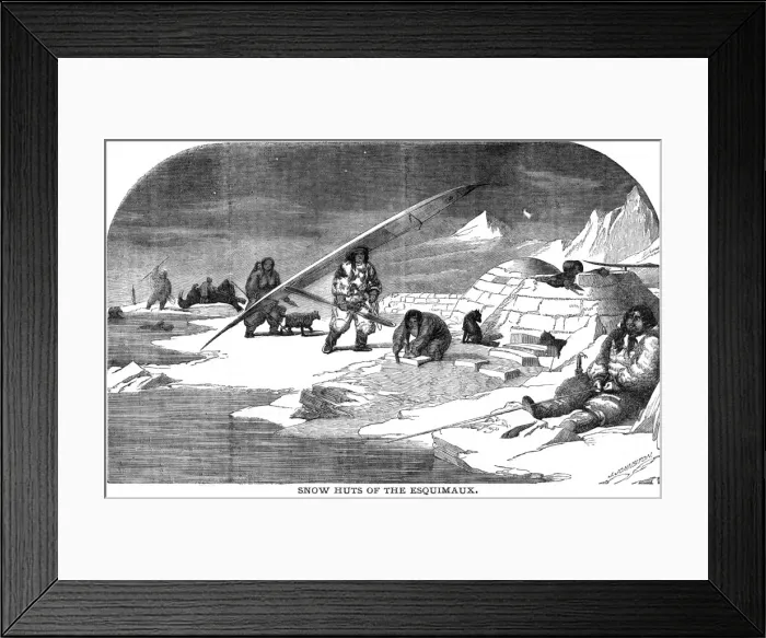 Framed Print : Eskimos Winter Homes Framed Print : Eskimos Winter Homes
