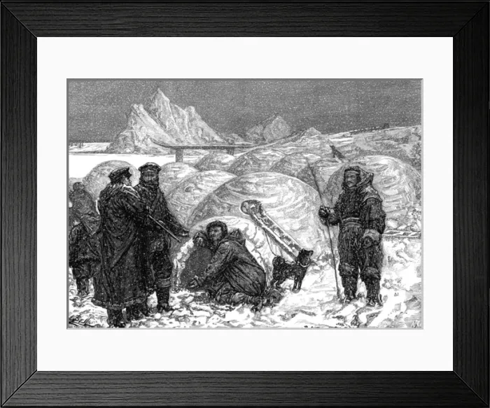 Framed Print : Eskimos Snow Village Framed Print : Eskimos Snow Village